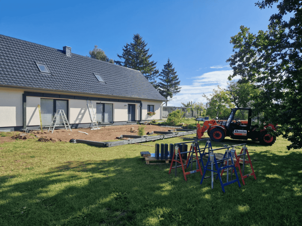 Pergola bauen erste Schritte