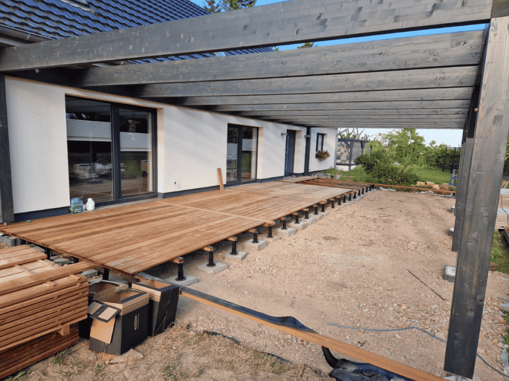 Terrasse bauen Unterkonstruktion