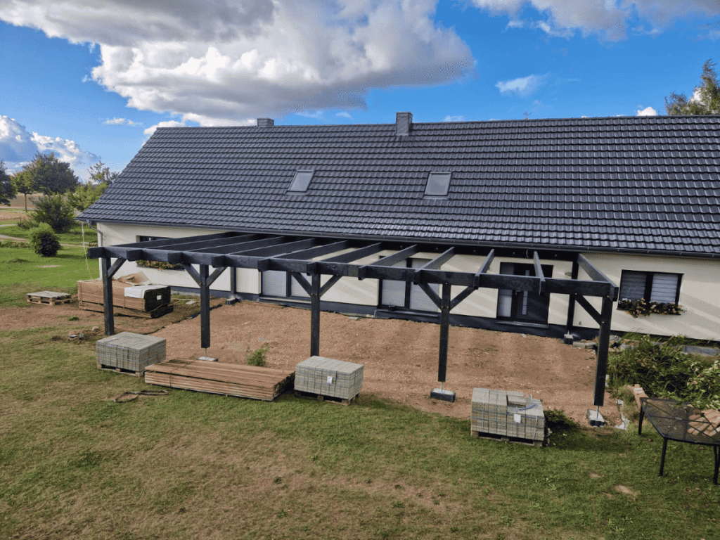 Pergola bauen Fertigstellung