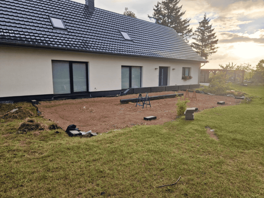 Terrasse bauen Vorbereitung