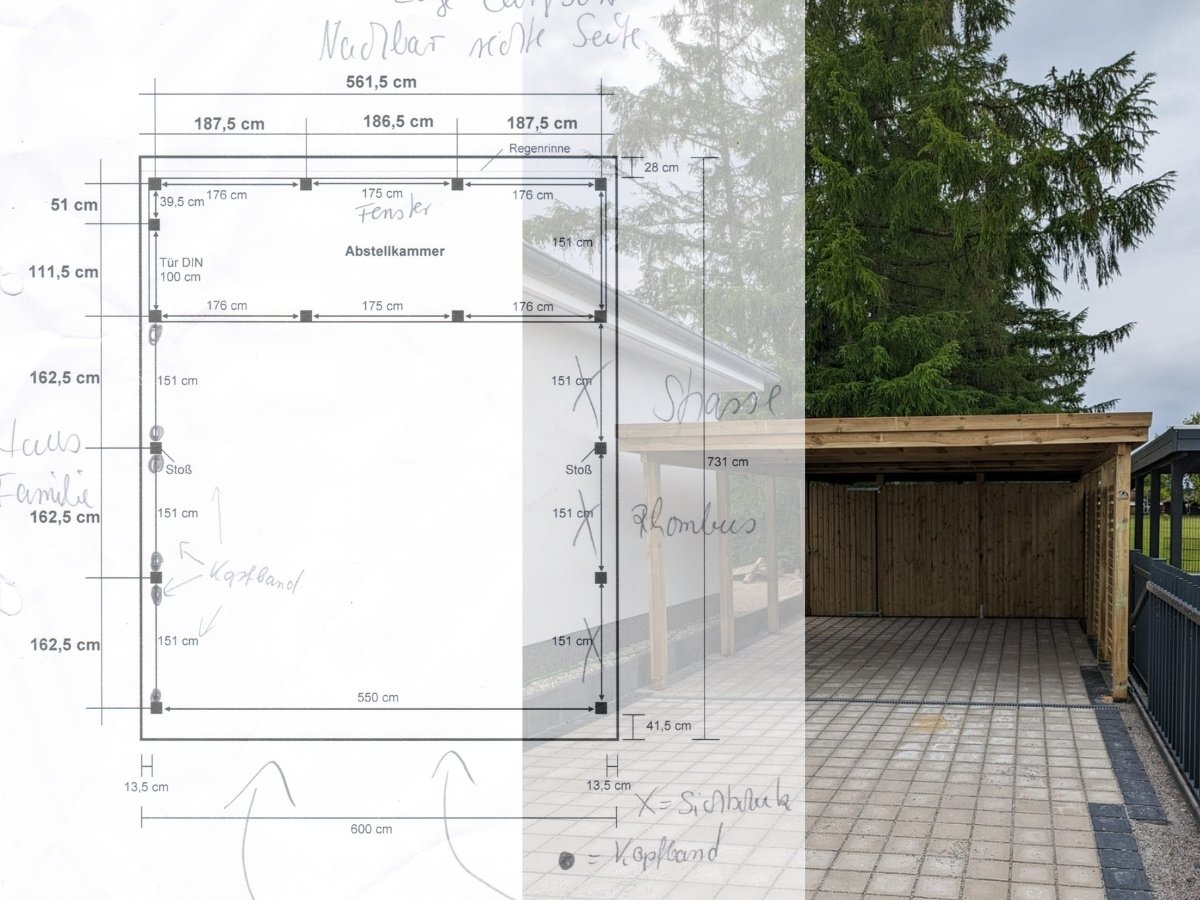 Von der Skizze zum fertigen Carport, Holzbau K. Jager in Mecklenburg-Vorpommern