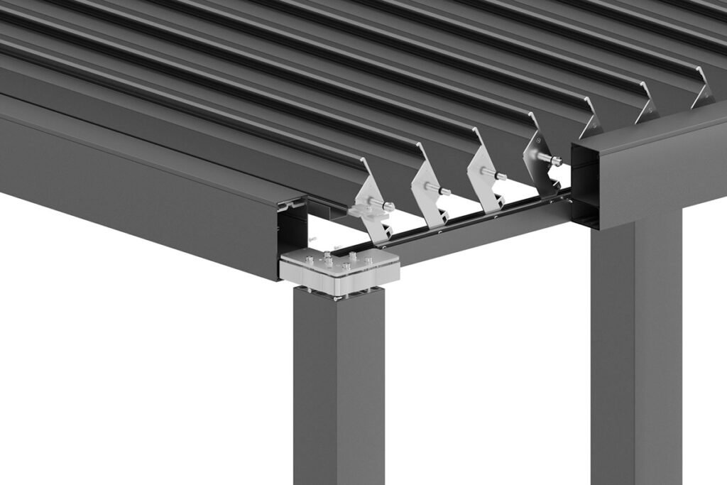 Bioklimatische Pergola mit beweglichen Lamellen